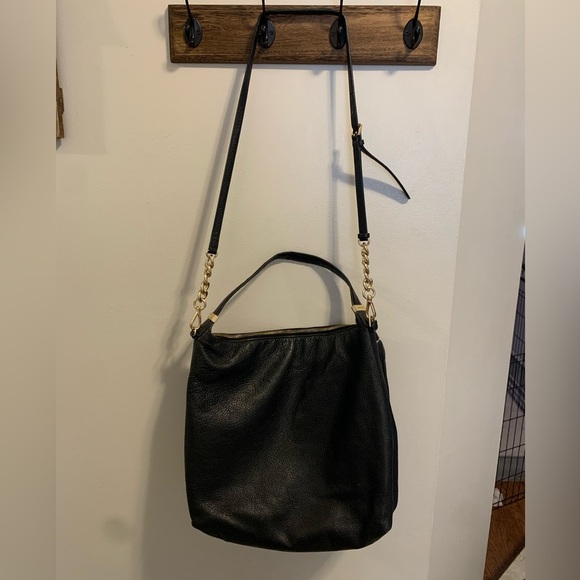 Michael Kors Black Leather Hobo Bag with Tassel (not authentic) - Picture 6 of 14